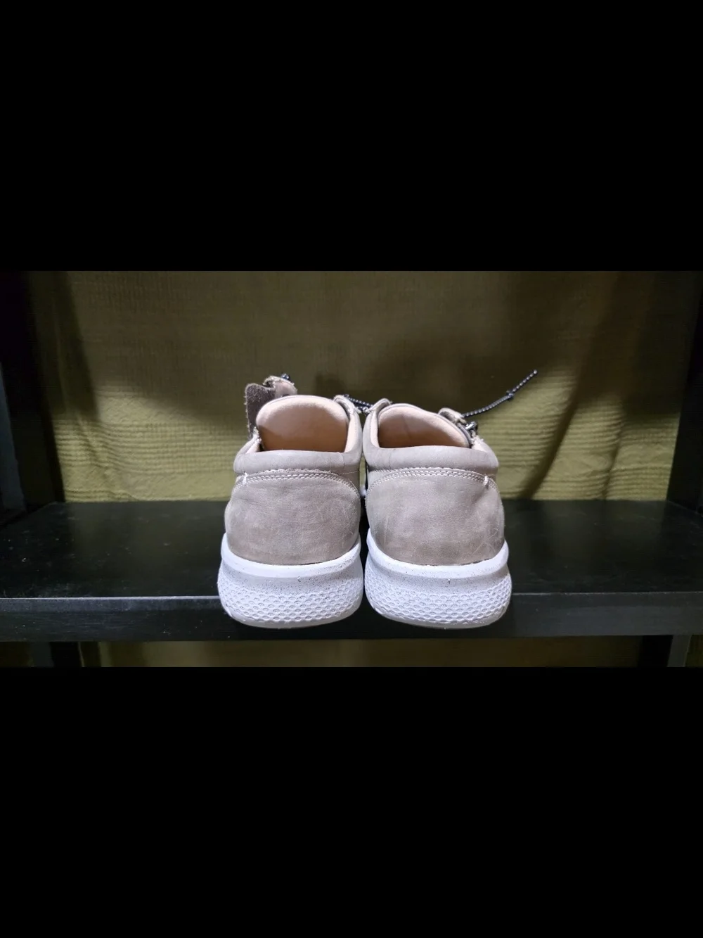 Women's Neutral Beige Casual Sneakers with Contrast Laces